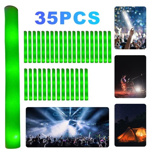 Barra LED Esponja Tubo Intermitente Fiesta Boda Suministros para Festivales () Verde