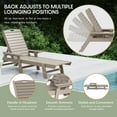 thumbnail image 6 of WestinTrends Malibu Outdoor Lounge Chairs Set of 2, All Weather Poly Lumber Patio Chaise Lounge Pool Chairs with 5 Positions Backrest, Weathered Wood, 6 of 10