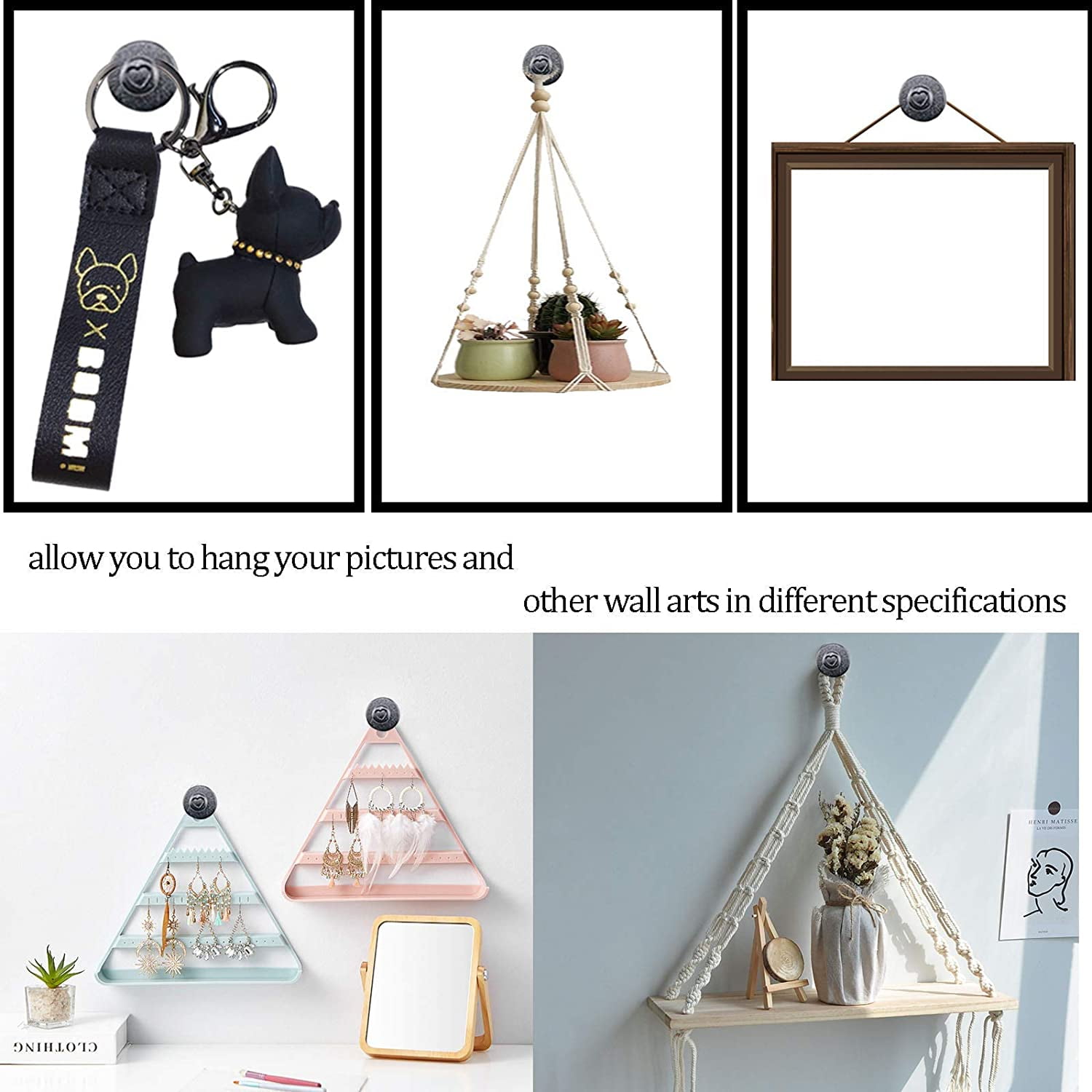 20 Pack Small Nails for Picture Hanging Double-Headed Hangers Wall