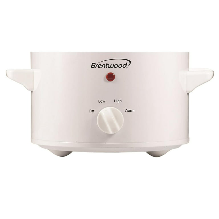 Brentwood 3 Quart Slow Cooker in White