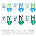 thumbnail image 7 of FYMNSI Baby Boy Dinosaur 1st First Birthday Party Cake Smash Outfit Cotton Short Sleeve Romper Y-Back Suspenders Shorts Pants 3pcs Set Photo Props Summer Clothes 12-18 Months, 7 of 7