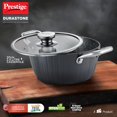 thumbnail image 2 of Durastone Hard Anodised Casserole With Glass Lid - 2.4 Liters, Black | 6 Layers Extra Durable Non Stick Coating - Stainless Steel Stay Cool Handles, Metal Spoon Friendly | Induction & Gas Compatible, 2 of 5