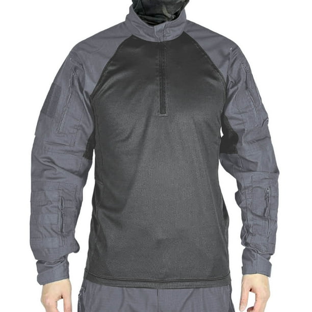 pstuiky mangas largas para hombre, Camiseta deportiva de manga corta con cuello alto para hombre, color liso, para entrenamiento al aire libre camisetas de hombre xxl
