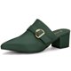 thumbnail image 1 of Zapatos Mulas Talón de Bloque Punta Estrecha Allegra K Verde oscuro 40, 1 of 7