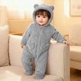 thumbnail image 2 of Gubotare Baby Boy Clothes Newborn Newborn Baby Boy Outfit Embroidery Romper Knit Long Sleeve Jumpsuit Bodysuit Set 0 3 6 9 12 18 24 Months (Light Gray,0-3 Months), 2 of 5