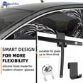 thumbnail image 3 of Quanmin 9 inch Glass Brush Squared Shower Squeegee Window Wiper with Sucker Hook for Mirror Cars,Black, 3 of 10