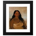 thumbnail image 2 of George Catlin 12x14 Black Modern Framed Museum Art Print Titled - Kah-Kee-Tsee, Thighs, a Wichita Woman (1834), 2 of 5