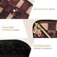 thumbnail image 5 of FORMRS Makeup Bag Travel Cosmetic Organizer for Women Fold Flat Zipper Pouch with Handle, Star Spangled Squares, 5 of 8