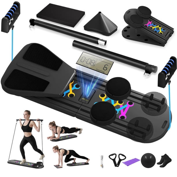 Set Reformer Plegable para Pilates ORWIPO con Temporizador Negro