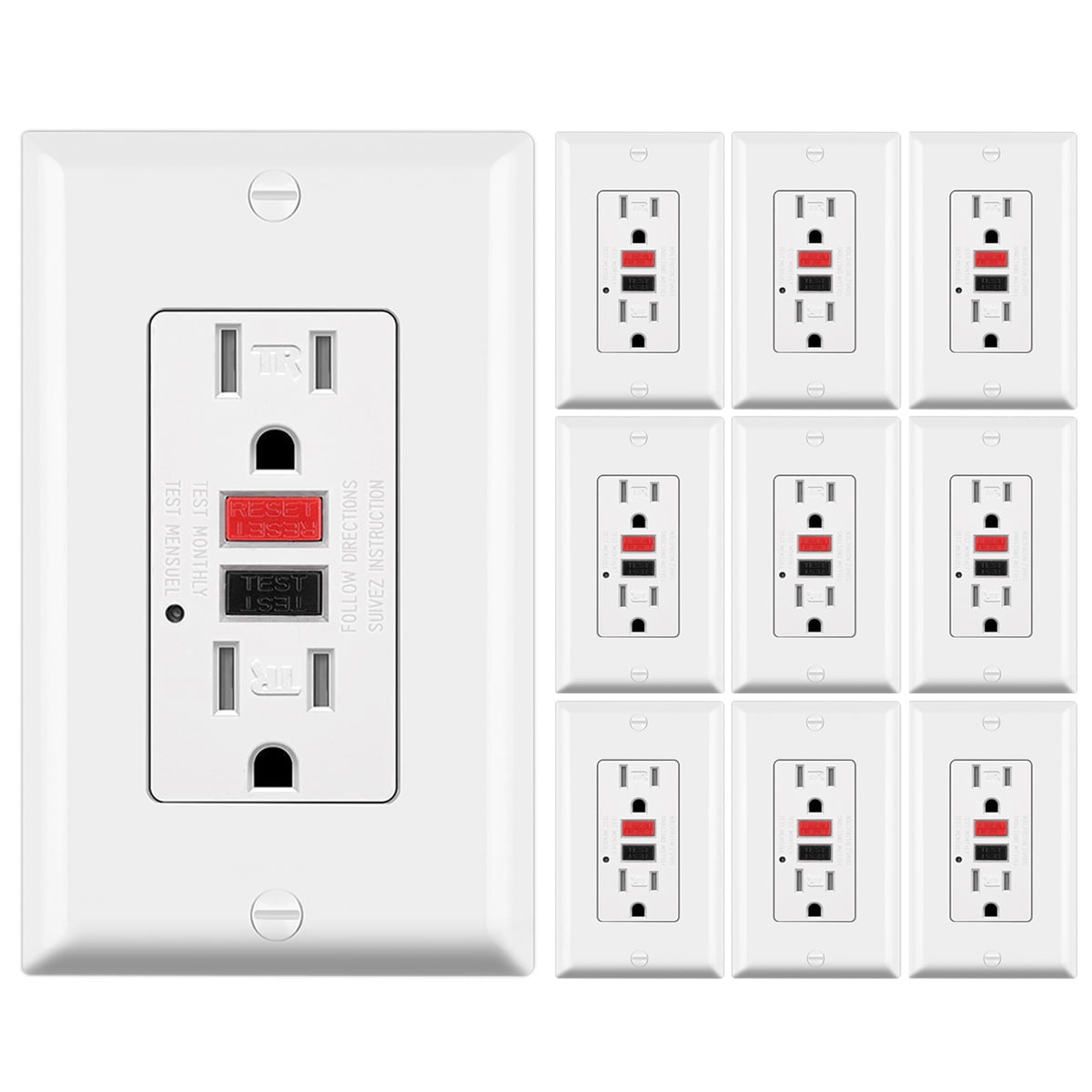 gfci outlet red light