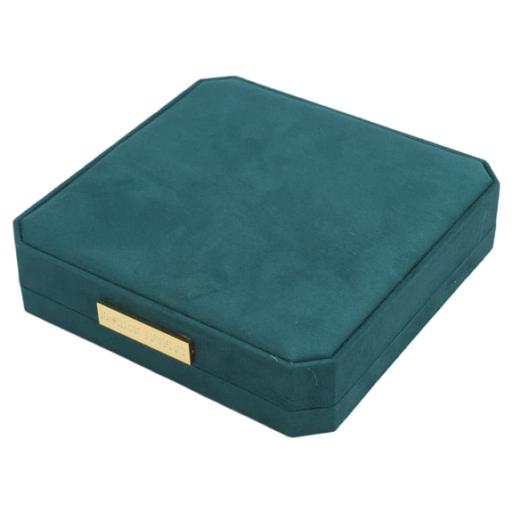 M Buder Elegant Velvet Jewelry Set Box Large Capacity Jewelry Case Organizer with Double Layer Display for Necklace Earrings Bracelet Ring Storage, 7.5x7.5x1.6 inches / 19x19x4 cm