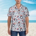 thumbnail image 2 of Fuzoiu I Love USA Print Hawaiian Shirt for Men, Summer Beach Casual Short Sleeve Button Down Shirts, Men’s Beach Summer Shirts with Pocket,X-Large, 2 of 7