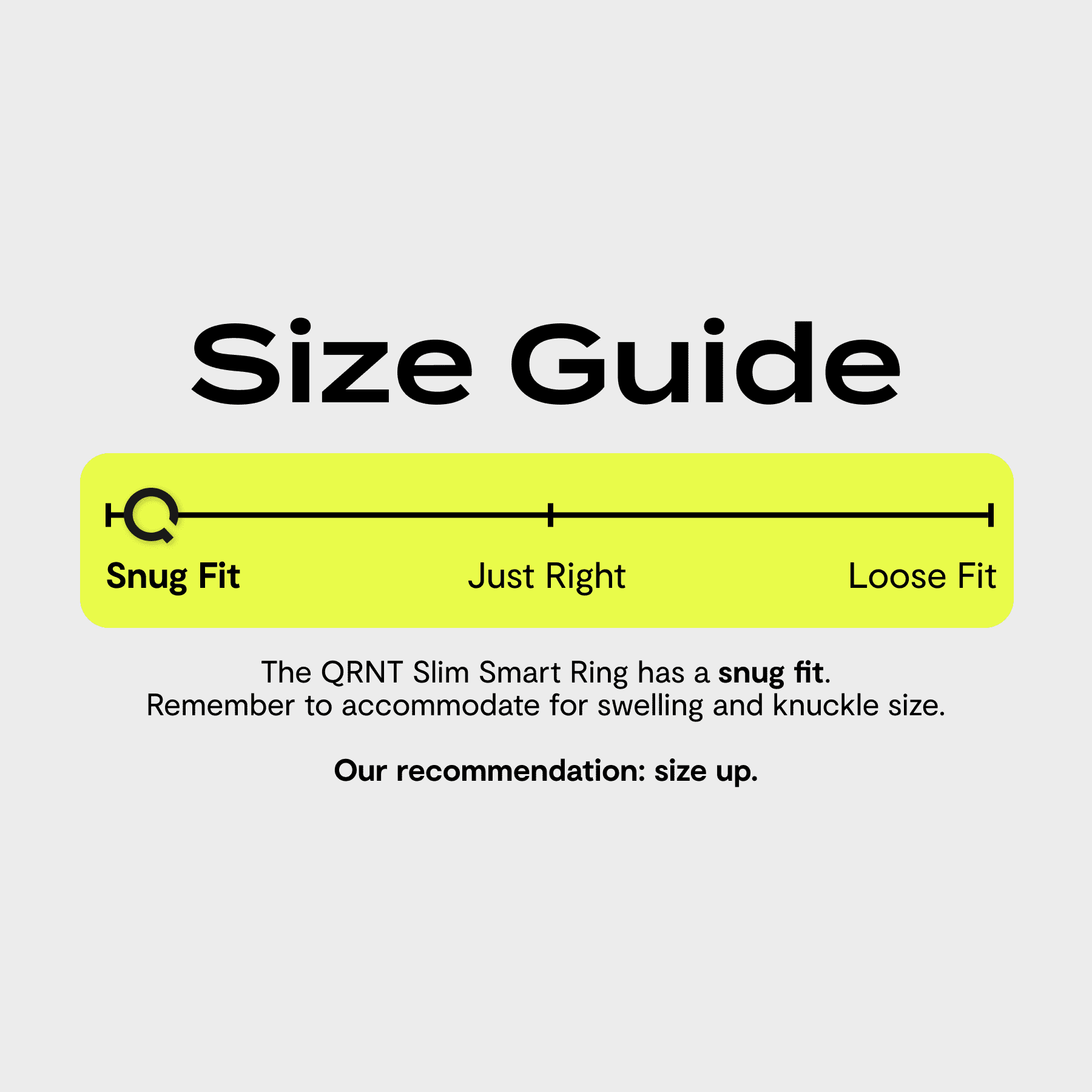 QALO QRNT Slim Smart Ring, Size 09, Sleep/Heart Rate/Movement Tracker, Matte Silver, Unisex
