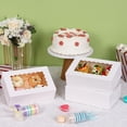 thumbnail image 3 of 20pcs Cookie Boxes with Window & Stickers, 9x6x3 Inch White Bakery Boxes Dessert Container for Pastries, Chocolate Covered Strawberries, Easter Candy, Muffins, Donuts, 3 of 6