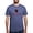 Heather Blue, variant on - Delta Chi Vertical Black And Red Logo T Shirt - Mens Tri-blend T-Shirt