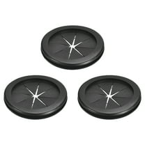 3Pcs Double Sided Rubber Grommets 2-1/2"(62mm) ID 2-3/4"(70mm) Drill Hole, Black
