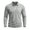 Gray Pullover for Men, variant on Collared Half Zip Shirt Men Long Sleeve Casual Work Top With Contrast Trim Pocket Beige S
