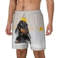 thumbnail image 2 of Gaeub Dachshund Sitting in Bathtub Mens Swim Trunks Stretch Beach Shorts Quick Dry for Men Swim Shorts Swimwear with Pockets- Large, 2 of 9