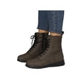 thumbnail image 3 of Frontwalk Women Ankle Boots Casual Combat Boot Side Zip Booties Walking Fashion Shoes Womens Lace Up Army Green 9, 3 of 6