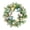 Multicolor, variant on Easter Decorations​ Green Leaf Wreath Pink Blue Flowers Pastel Eggs Speckled Finish Festive Circle, Easter Decorations for Home Door