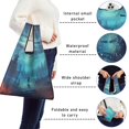 thumbnail image 5 of 5 Pack Foldable Shopping Bag,Halloween Night Scene Pattern Reusable Grocery Bags with Pockets,Large Reusable Tote Bags with Handles Waterproof & Lightweight, 5 of 6