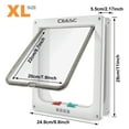 "CEESC Large Cat Door, 4Way Lock, Weatherproof, for Cats & Dogs