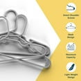 thumbnail image 5 of Plastic Kids Clothes Hangers – Children Clothes Hanger with Shoulder Notch, 11.6 Inch Space-Saving Closet Organizer for Baby, Toddler, and Kids Clothing, Hold Up To 5 lbs, Pack of 50, Gray, 5 of 7