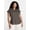 Moire Texture Black Soot, variant on Terra & Sky Women's Plus Linen Camp Shirt, Sizes 0X-5X