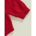 thumbnail image 7 of aturustex Little Boys Girls Christmas Sweaters Baby Thick Warm Knit Tops Toddler Reindeer Print Knitted Pullovers Long Sleeve Crew Neck Jumpers Infantinter Fall Clothes for Christmas Costume, 7 of 7
