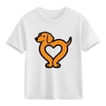 thumbnail image 2 of Piuwrlz Girls Short T-Shirts Sleeve Kids Graphic Shirts Tops Cotton Pullover White Size 3 Years, 2 of 10