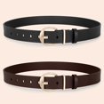 thumbnail image 7 of JASGOOD Women Leather Belts Black Coffee Ladies Belt for Jeans with Gold Buckle, 7 of 7