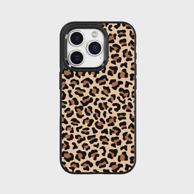 Caseco iPhone 15 Pro Case With Mag-Safe - Brown Leopard