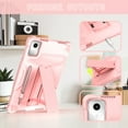 thumbnail image 4 of Dteck for Lenovo Tab M11 11 inch TB330FU/TB330XU, Heavy Duty Shockproof Kids Friendly Kickstand Case Cover with Pen Holder for Lenovo M11 11 inch 2024 Tablet,Rosegold, 4 of 5