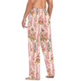 thumbnail image 3 of FORMRS Mens Pajama Pants with Pockets Sleepwear Lounge Bottoms Sizes S-2XL, Beige Gingerbread Houses, 3 of 7