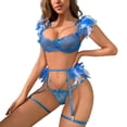 thumbnail image 1 of Gibobby Sujetador De Encaje Para Mujer Body de Camisola Sexy con Cordones y Espalda Abierta con Panel de Malla para Mujer Lencería Sexy de San Valentín Body Encaje(Azul celeste, CH), 1 of 5