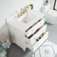 thumbnail image 7 of ANGELES HOME 36" Bathroom Vanity with 24" Wall Mounted Mirror Cabinet, Wooden Bathroom Vanity with Sink Set, Freestanding Bathroom Furniture for Home Decor and Storage Organization, White, 7 of 7