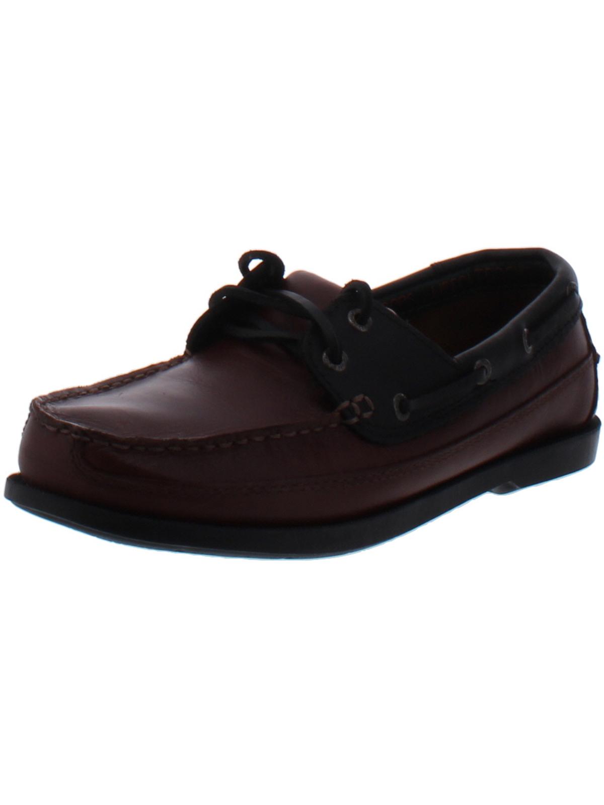 Life Outdoors Mens Leather Slip On Boat Shoes