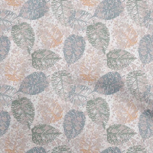 oneOone Rayon Dusty Green Fabric Leaves Fabric For Sewing Printed Craft Fabric By The Yard 56 Inch Wide
