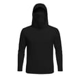 thumbnail image 7 of UPF 50+ Men’s Long Sleeve Performance Fishing Hiking Sun Protection Shirt with Mask UV Neck Gaiter Hoodie Black M, 7 of 7