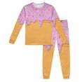 thumbnail image 4 of DHFJKG Pyjama Boys Girls Outfits Set Soft Long Sleeve Round Neck Pajama Set With Ice Cream Print Comfortable Sleepwear For Toddler And Kids Soft Nightwear, 4 of 4