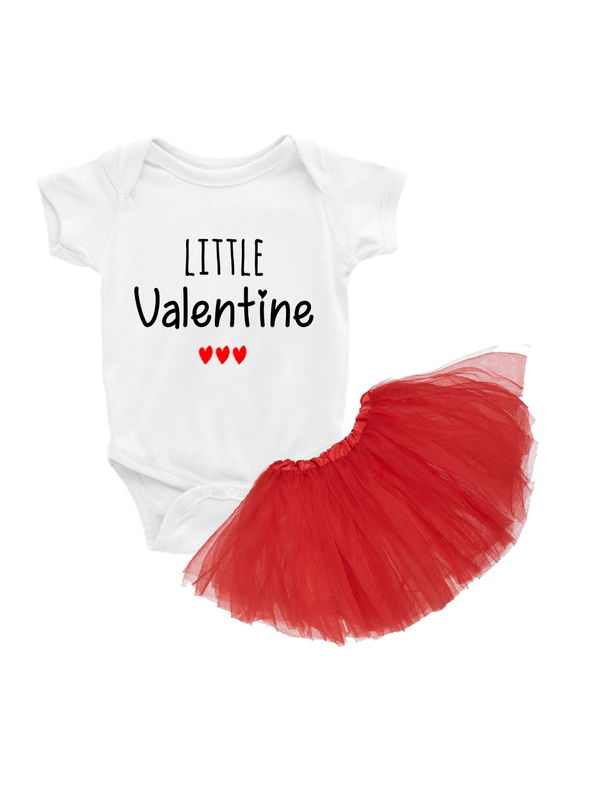 Little Valentine Tutu Skirt for 18m Baby Girls Valentine's Day Set with