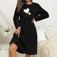 thumbnail image 5 of Mgmyaa Winter Women's Fleece Nightgown Long Sleeve Pullover Dress Thick Warm Lounge Robe Oversized Sleepwear, 5 of 7