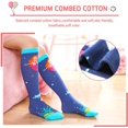 thumbnail image 2 of Girls Knee High Socks Cotton Cartoon Animal Pattern Long Boot Warm Socks For Kids 6 Pairs, 2 of 6