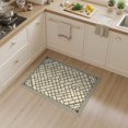 thumbnail image 2 of ODIKA 3'x5' Washable Throw Rug Herringbone Geometric Lattice Framework Minimalist Farmhouse for Entryway, Kitchen, Mudroom, Stain Resistant, Low Profile, Non-Slip, 2 of 7