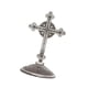 thumbnail image 3 of Figura de cruz de pie decorativa católica cristiana arte artesanía estatua de cruz para plata, 3 of 9