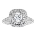 thumbnail image 2 of Certified Diamonds 14K White Gold 1-1/3 cttw. Cushion-cut Halo Engagement Ring by Hollywood Hills Jewelers, 2 of 5