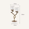 thumbnail image 2 of Candelabro de cristal de latón for el hogar, decoración de vestíbulo, soporte for velas de aromaterapia, 2 of 7