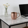 thumbnail image 4 of Hammered Copper Coffee Mug - 304 Stainless Steel Double Wall Vacuum Insulated, Leak-Proof Lid with Handle for Hot/Cold Drinks, Perfect for Home, Office, Travel & Camping, 4 of 6