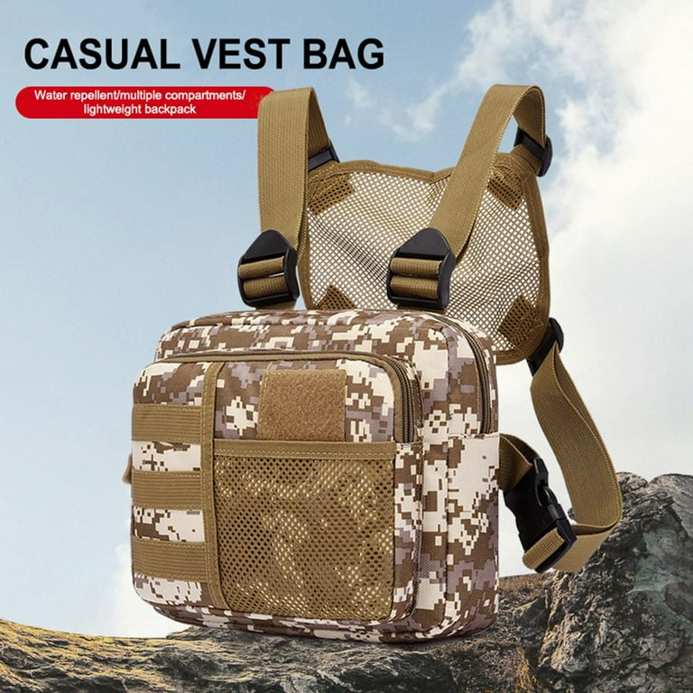 Fashionable Fishing Bag With Camouflage Pattern For Men, Crossbody Bag,  Trendy Casual Waterproof Lightweight Pack