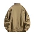 thumbnail image 6 of Umfun Bomber Jackets for Men Full Zip Winter Warm Outwear Stand Collar Casual Coat with Ribbed Cuffs and Pockets for Daily Commute and Streetwear, 6 of 8